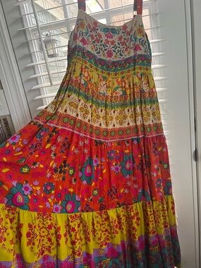 Natural Life boho colorful maxi dress M